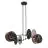 Emibig Colgante De Luz Motif Acero Negro | Apta para 4x E27 - Max 15W