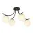 Emibig Luz de techo Boston Acero Negro | Apta para 4x E14 - Max 10W
