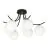 Emibig Luz de techo Boston Acero Negro | Apta para 6x E14 - Max 10W