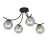 Emibig Luz de techo Boston Acero Negro | Apta para 4x E14 - Max 10W