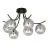 Emibig Luz de techo Boston Acero Negro | Apta para 6x E14 - Max 10W