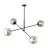 Emibig Colgante De Luz Lineal Acero Negro | Apta para 4x E14 - Max 10W
