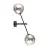 Emibig Luz De Pared Lineal Acero Negro | Apta para 2x E14 - Max 10W
