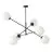 Emibig Colgante De Luz Lineal Acero Negro | Apta para 6x E14 - Max 10W