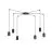 Emibig Colgante De Luz Traker Acero Negro | Apta para 6x GU10 - Max 10W