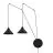 Emibig Colgante De Luz Abramo Acero Negro | Apta para 2x E27 - Max 15W
