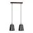Emibig Colgante De Luz Bolero Acero Negro | Apta para 2x E27 - Max 15W