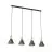 Emibig Colgante De Luz Rosa Acero Negro | Apta para 4x E27 - Max 15W