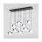 Emibig Colgante De Luz Ritual Acero Negro | Apta para 9x G9 - Max 8W