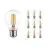 Multipack 10x Noxion Lucent con Filamento LED E27 Pera Clara 4.5W 470lm - 827 Luz muy Cálida | Reemplazo 40W
