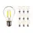 Multipack 10x Noxion Lucent LED E27 Pera con Filamento Clara 4.5W 470lm - 840 Blanco Frio | Reemplazo 40W