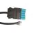 Noxion GST - Compatible Cable de alimentación Negro - Macho + Extremos abiertos - 2m - 5 pole 0.75mm2