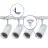 Bright Choice Set completo 1-Fase Rail L 1 x 1 Metro Blanco | incl. 4x Foco + GU10 2700K 3W Regulable + Tapa Final, Conector de Alimentación y L -Conector