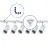 Bright Choice Set completo 1-Fase Rail L 1 x 1 Metro Blanco | incl. 6x Foco + GU10 2700K 3W Regulable + 1 x 1 Metro Tapa Final, Conector de Alimentación y L -Conector