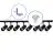 Bright Choice Set completo 1-Fase Rail L 2 x 2 Metro Negro | incl. 8x Foco + GU10 2700K 3W Regulable + Tapa Final, Conector de Alimentación y L -Conector