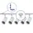 Bright Choice Set completo 1-Fase Rail L 1 x 2 Metro Blanco | incl. 5x Foco + GU10 2700K 3W Regulable + Tapa Final, Conector de Alimentación y L -Conector