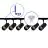 Bright Choice Set completo 1-Fase Rail L 1,5 x 2 Metro Negro | incl. 6x Foco + GU10 2700K 3W Regulable + Tapa Final, Conector de Alimentación y L -Conector 