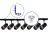 Bright Choice Set completo 1-Fase Rail L 1,5 x 2 Metro Negro | incl. 7x Foco + GU10 2700K 3W Regulable + Tapa Final, Conector de Alimentación y L -Conector 