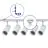 Bright Choice Set completo 1-Fase Rail L 1,5 x 2 Metro Blanco | incl. 5x Foco + GU10 2700K 3W Regulable + Tapa Final, Conector de Alimentación y L -Conector 