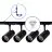 Bright Choice Set completo 1-Fase Rail L 1,5 x 2 Metro Blanco | incl. 8x Foco + GU10 2700K 3W Regulable + Tapa Final, Conector de Alimentación y L -Conector 