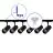 Bright Choice Set completo 1-Fase Rail L 1x 1,5 Metro Negro | incl. 6x Foco + GU10 2700K 3W Regulable + Tapa Final, Conector de Alimentación y L -Conector