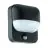Eglo Luz De Pared Trabada 1 Aluminium Negro | IP44 - Apta para 1x E27 - Sensor De Luz