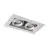 Noxion Empotrado Spot sin marco Pro 2x MR16 Ajustable Blanco | Recorte 181x97mm - GU10 Casquillo