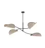 Emibig Luz de techo Lotus Acero Negro | Apta para 4x E14 - Max 10W