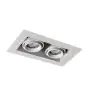 Noxion Empotrado Spot sin marco Pro 2x MR16 Ajustable Blanco | Recorte 181x97mm - GU10 Casquillo