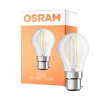 Osram Retrofit Classic LED B22d P45 Esférica con Filamento Clara 4W 470lm - 827 Luz muy Cálida | Reemplazo 40W