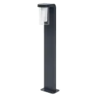 Ledvance Smart+ Wi-Fi LED Lámpara de pedestal Cascade Oscuro Gris Al Aire Libre 10W 420lm - 830 Luz Cálida | 80cm - RGBW - Regulable