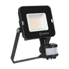 Ledvance Proyector LED Compacto Negro 20W 1800lm 100D - 830 Luz Cálida | IP65 - Simétrico - Sensor de movimiento y luz