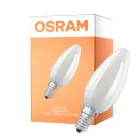 Osram LED Superstar E14 Vela Con Filamento Mate 3.4W 470lm - 940 Blanco Frio | Mejor Reproducción De Color - Regulable - Reemplazo 40W