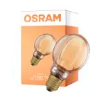 Osram Vintage 1906 LED E27 Globe Con Filamento Oro 80mm 4W 220lm - 818 Luz Muy Cálida | Regulable - Reemplazo 22W