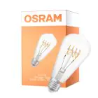 Osram Vintage 1906 LED E27 Edison Con Filamento Clara 4.8W 470lm - 827 Luz Muy Cálida | Regulable - Reemplazo 40W