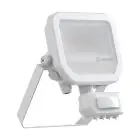 Ledvance Proyector LED Aluminium Blanco 8W 1100lm 100D - 830 Luz Cálida | IP65 - Sensor De Movimiento Y Luz - Simétrico