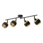 Ledvance Decor Foco Hornet Techo Foco Negro 4x2.8W - 827 Luz Muy Cálida | Incl. 4x E14