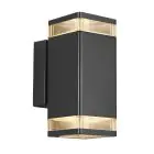 Nordlux Elm Luz De Pared Aluminium Negro | IP44 - Apta para 2x GU10