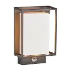 Nordlux Nestor Luz De Pared Aluminium Negro 8W 550lm - 827 Luz Muy Cálida | IP44 - Sensor de Movimiento y Luz