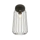 Emibig Luz de techo Barn Acero Negro | Apta para 1x E27 - Max 15W