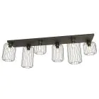 Emibig Luz de techo Barn Acero Negro | Apta para 6x E27 - Max 15W
