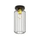 Emibig Luz de techo Barn Acero Negro | Apta para 1x E27 - Max 15W