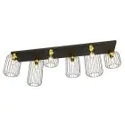 Emibig Luz de techo Barn Acero Negro | Apta para 6x E27 - Max 15W