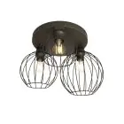 Emibig Luz de techo Nest Acero Negro | Apta para 3x E27 - Max 15W
