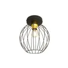 Emibig Luz de techo Nest Acero Negro | Apta para 1x E27 - Max 15W