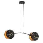 Emibig Colgante De Luz Motif Acero Negro | Apta para 2x E27 - Max 15W