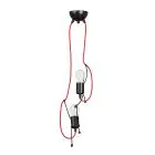 Emibig Colgante De Luz Bobi Acero Negro | Apta para 2x E27 - Max 15W