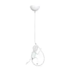 Emibig Colgante De Luz Bobi Acero Blanco | Apta para 1x E27 - Max 15W
