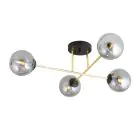 Emibig Luz de techo Magnum Acero Negro | Apta para 4x E14 - Max 10W