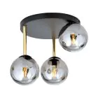 Emibig Luz de techo Dolce Acero Negro | Apta para 3x E14 - Max 10W